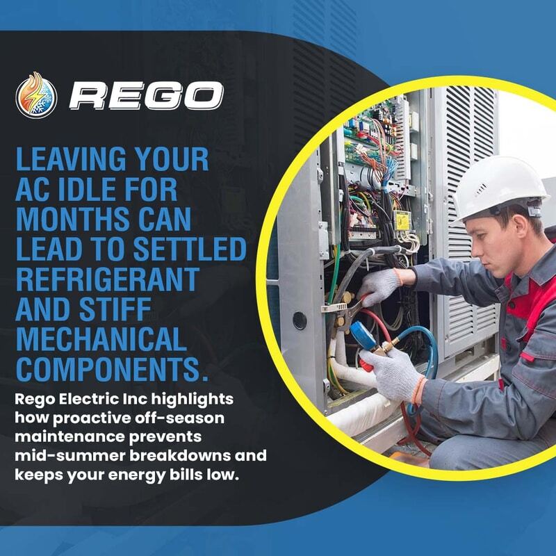 HVAC technician checking refrigerant lines and components in outdoor air conditioning unit